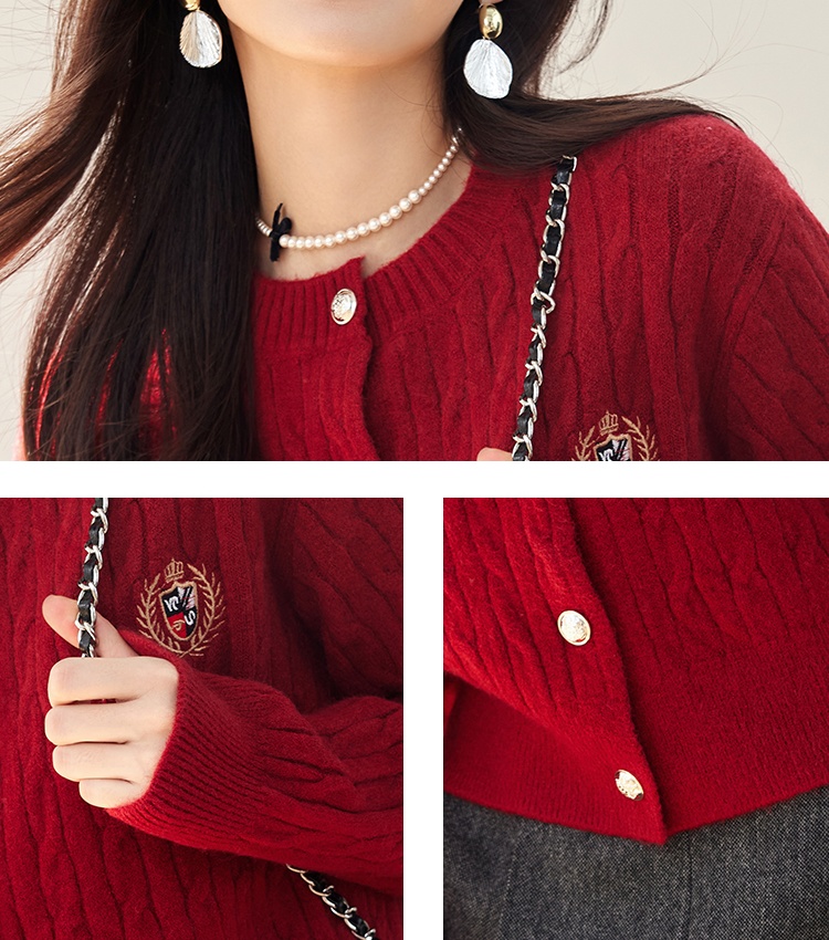 Knitted sweater loose cardigan for women