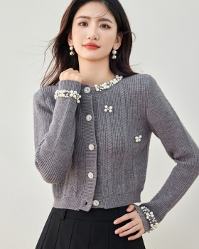 Slim autumn cardigan chanelstyle sweater for women