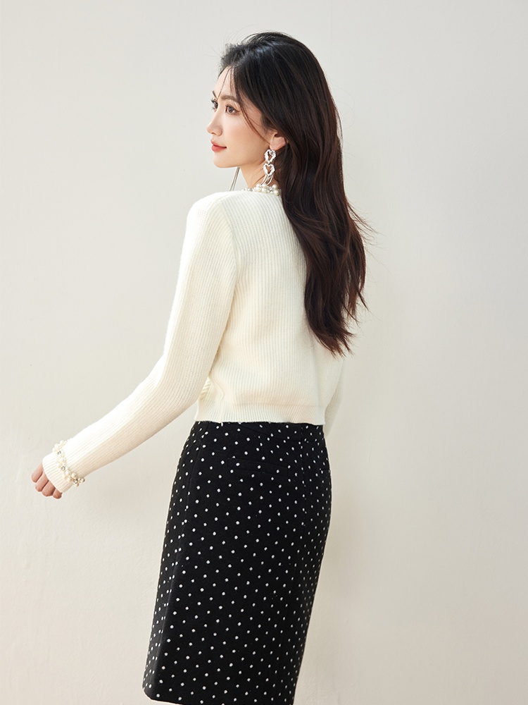 Slim autumn cardigan chanelstyle sweater for women