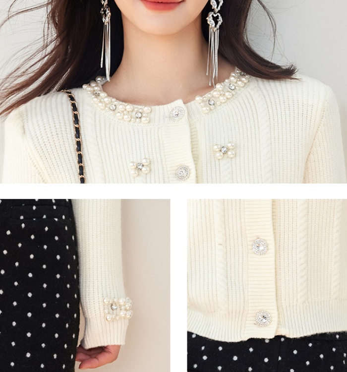 Slim autumn cardigan chanelstyle sweater for women