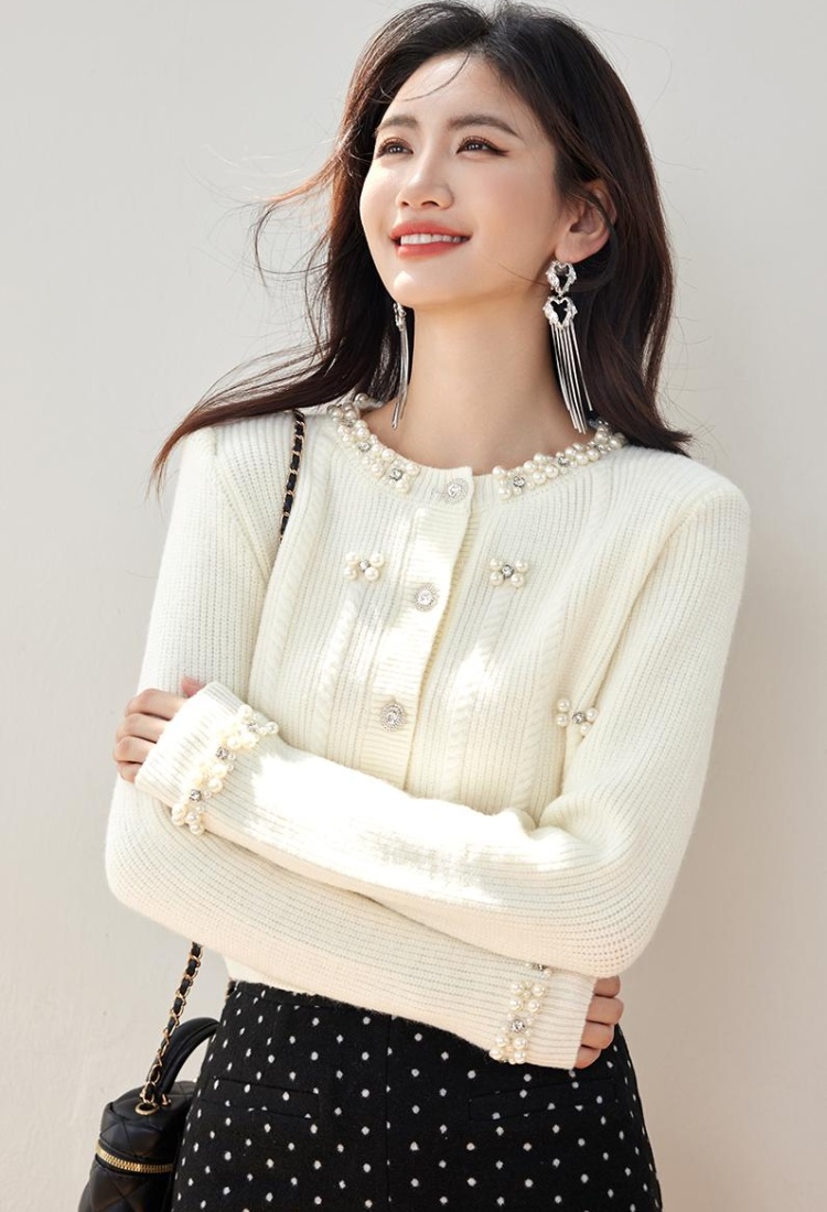 Slim autumn cardigan chanelstyle sweater for women