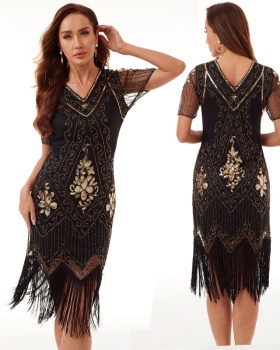 Light luxury retro evening dress banquet party dress