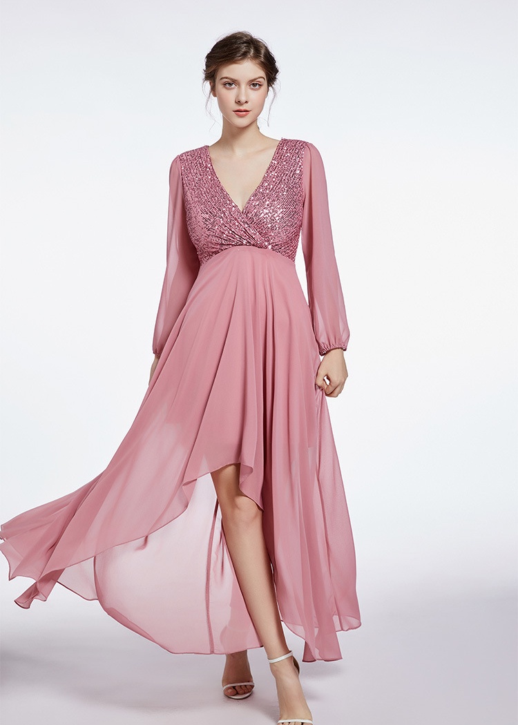 Show sequins formal dress adult banquet evening dress