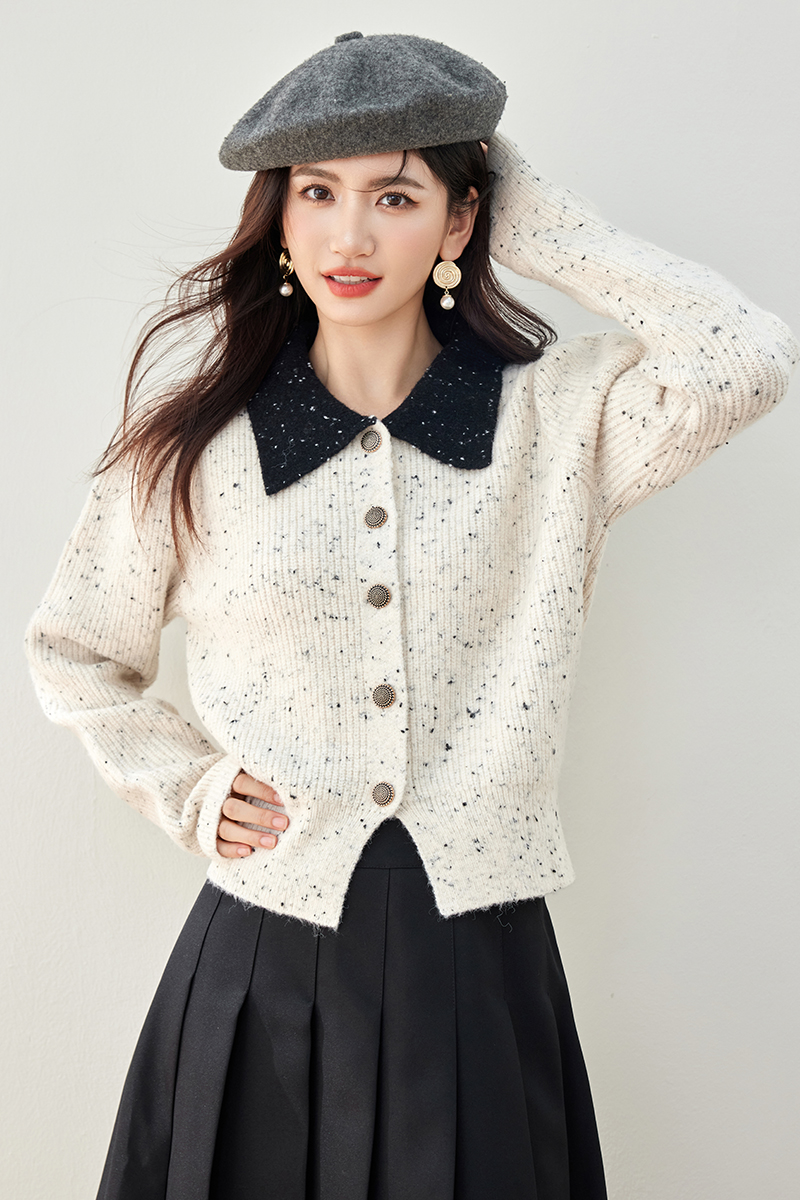 Temperament short ladies autumn sweater for women