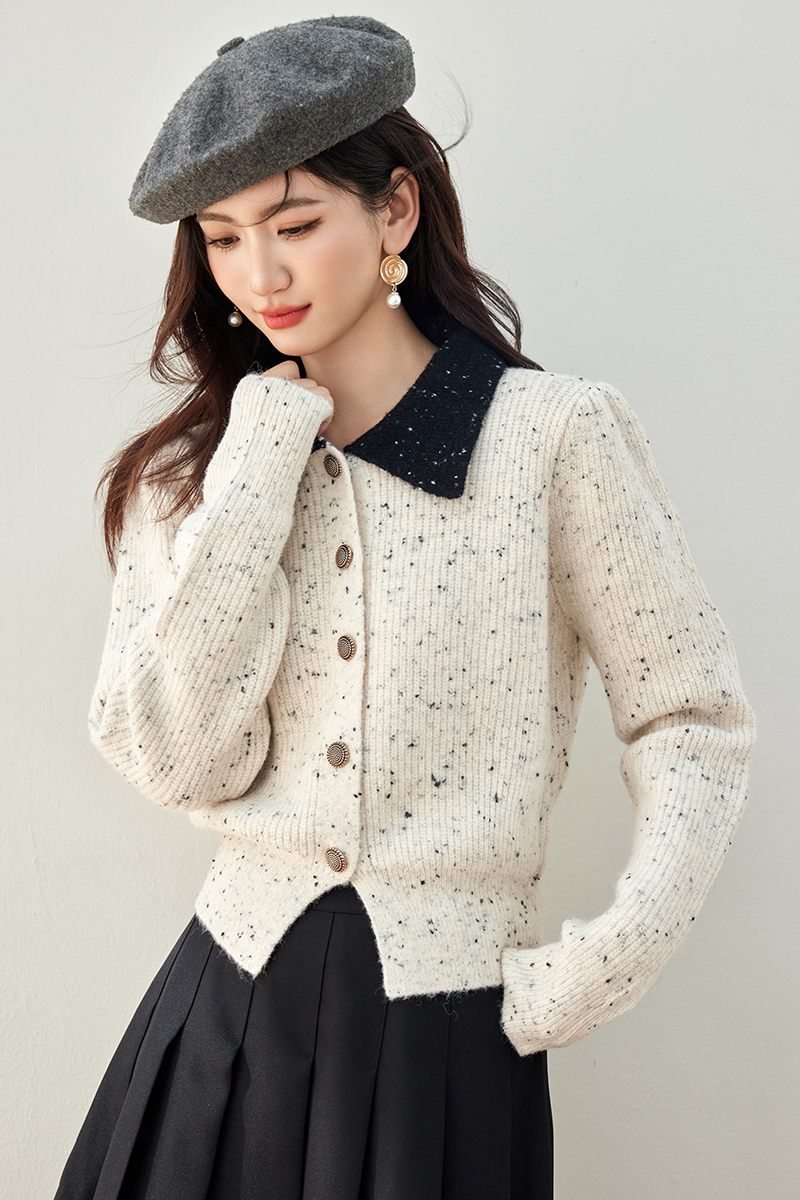 Temperament short ladies autumn sweater for women