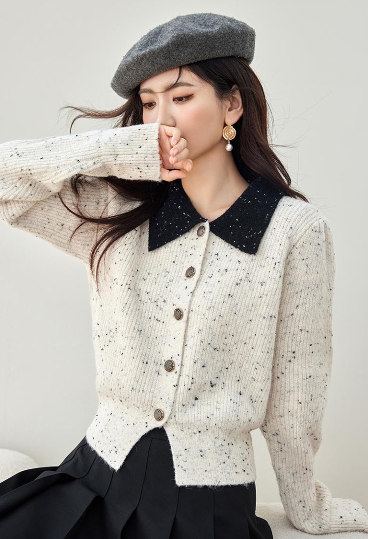 Temperament short ladies autumn sweater for women