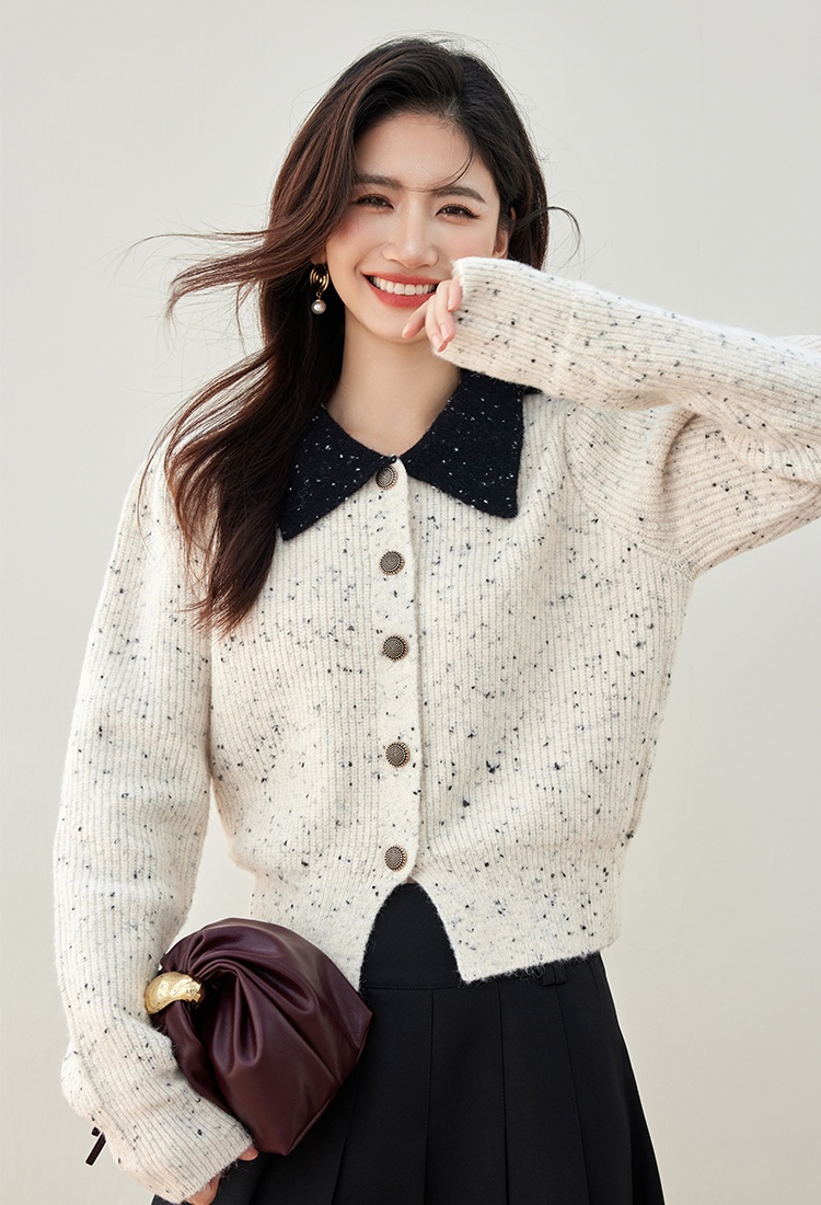 Temperament short ladies autumn sweater for women