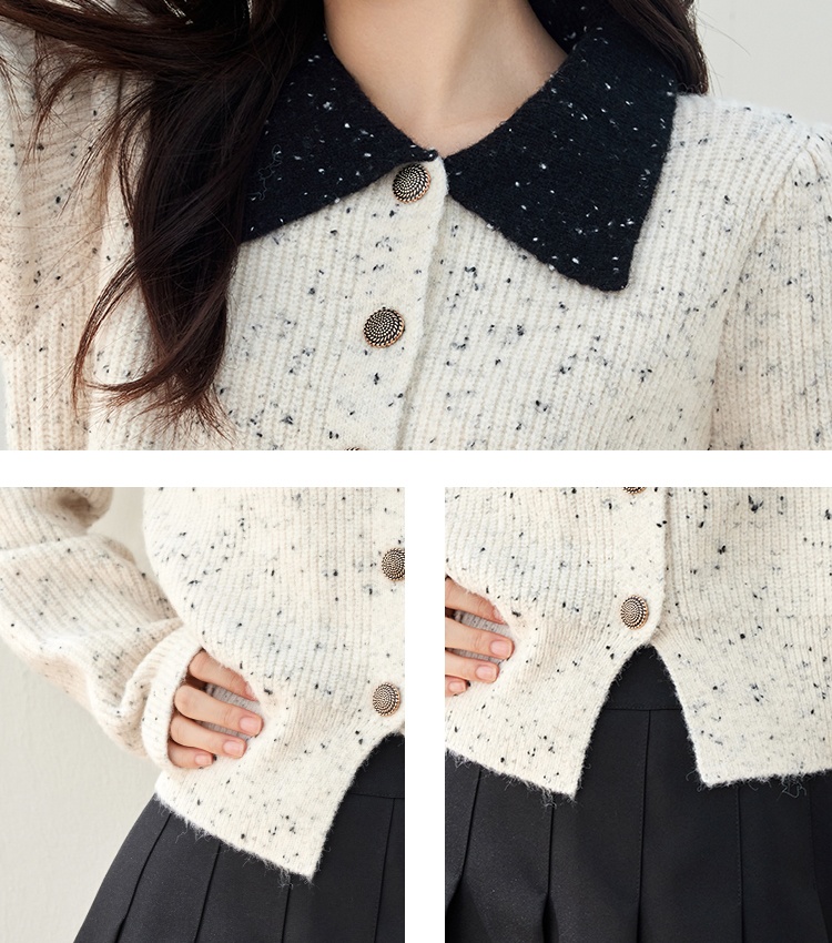 Temperament short ladies autumn sweater for women