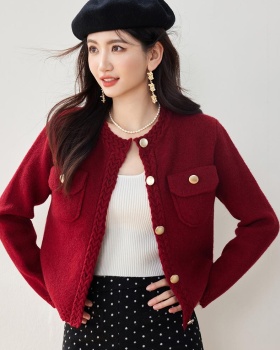 France style sweater all-match coat for women