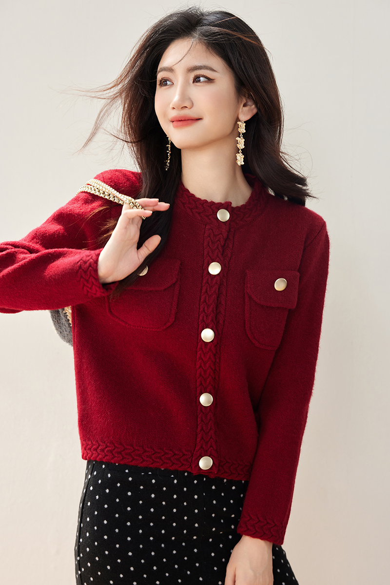 France style sweater all-match coat for women