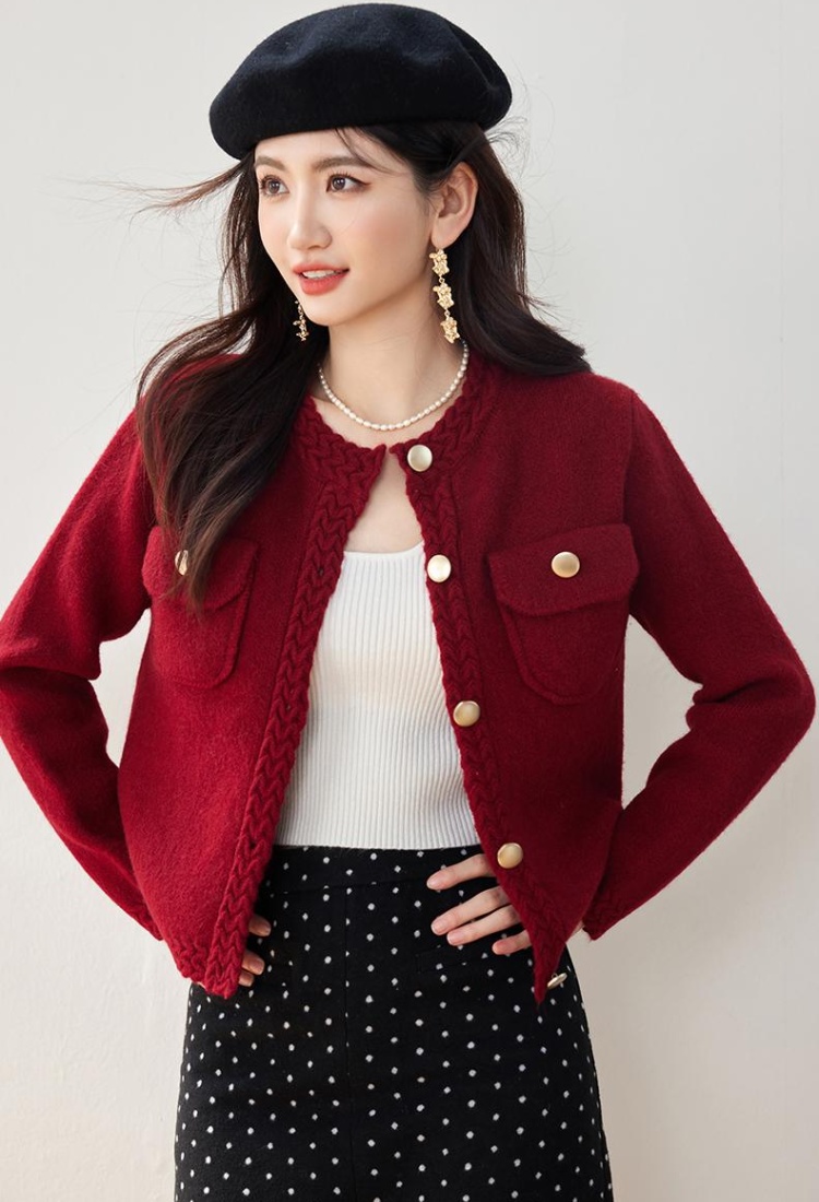 France style sweater all-match coat for women