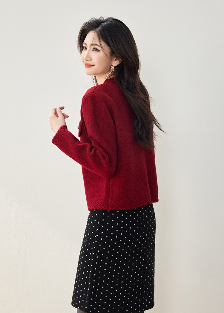 France style sweater all-match coat for women