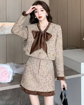 Chanelstyle skirt fashion jacket 2pcs set for women