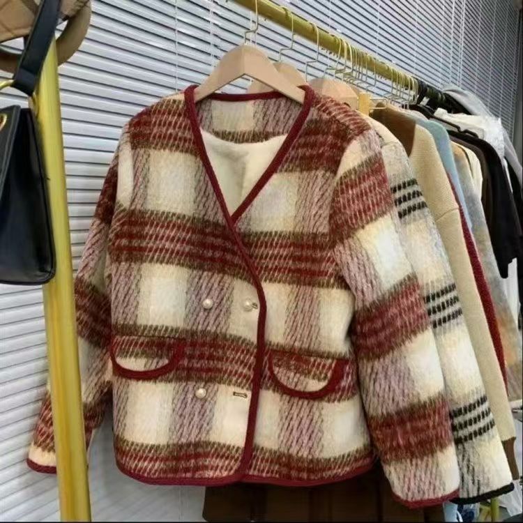 Clip cotton fat woolen coat large yard coat for women