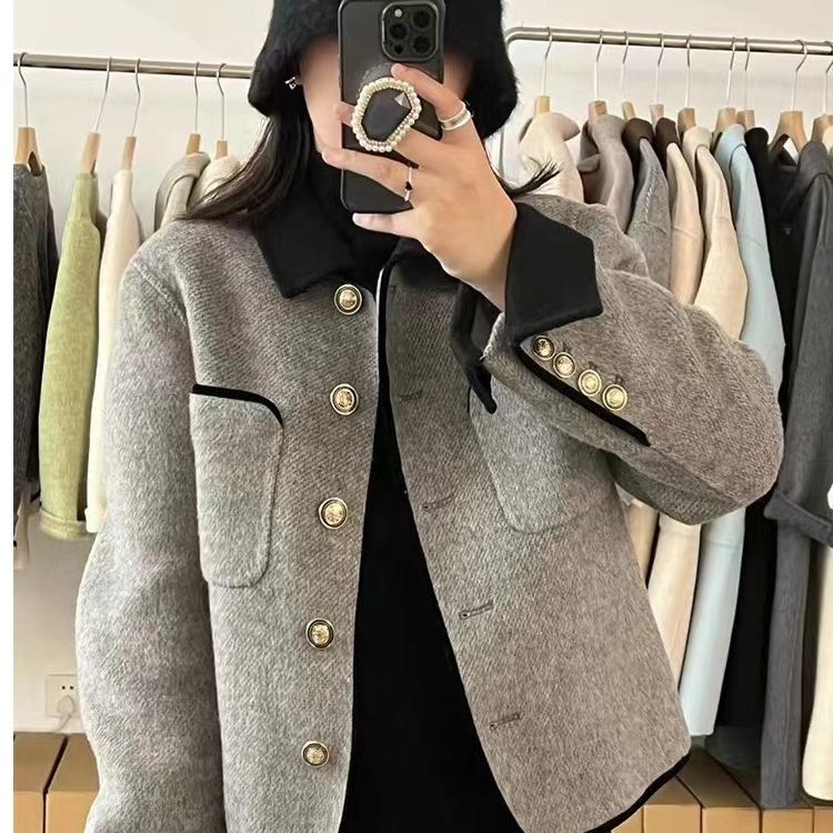 Spring and autumn short woolen coat small fellow coat