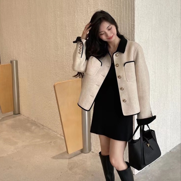 Spring and autumn short woolen coat small fellow coat