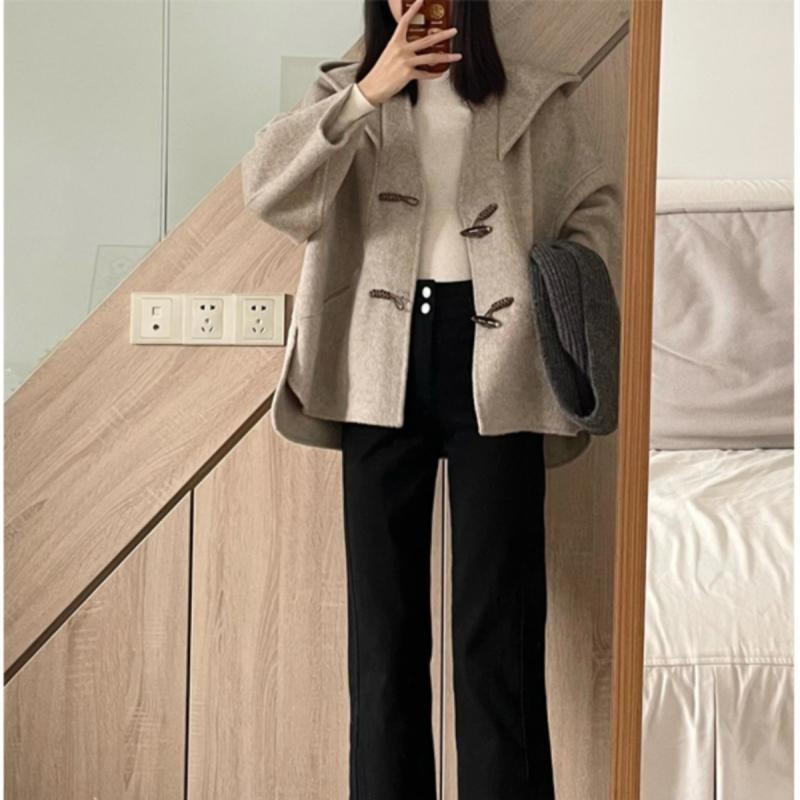 Short thick coat temperament woolen coat for women