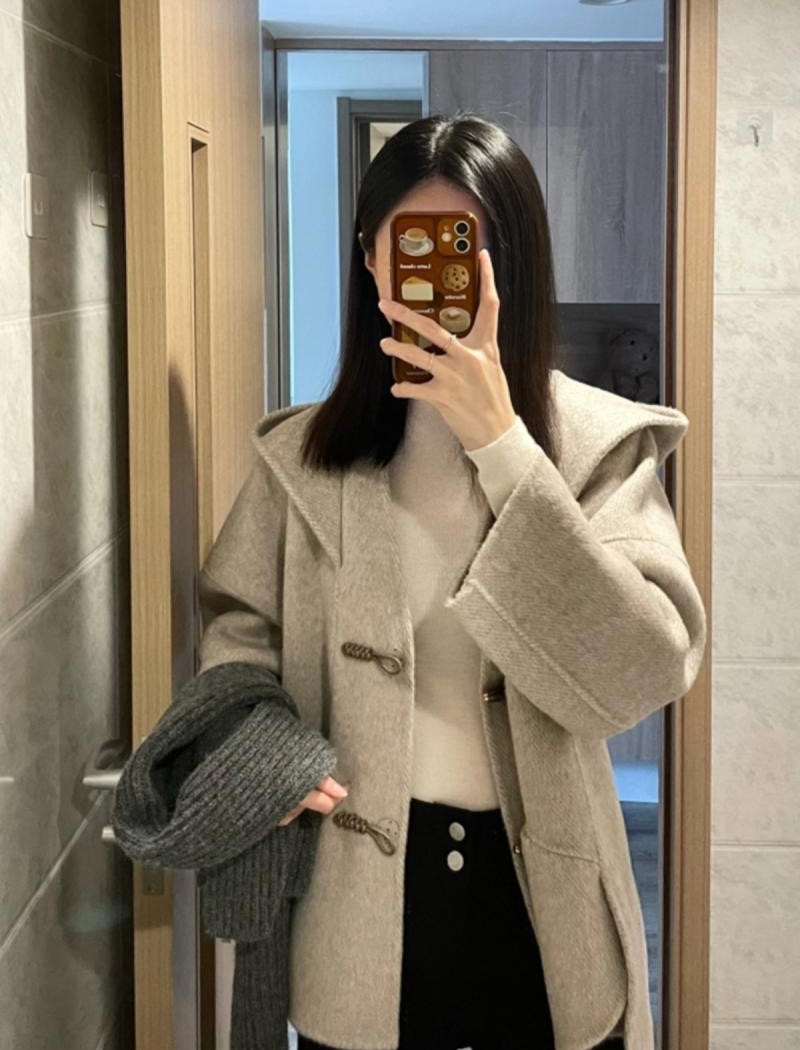 Short thick coat temperament woolen coat for women