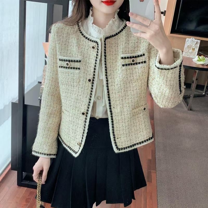 Coarse flower cardigan autumn coat for women