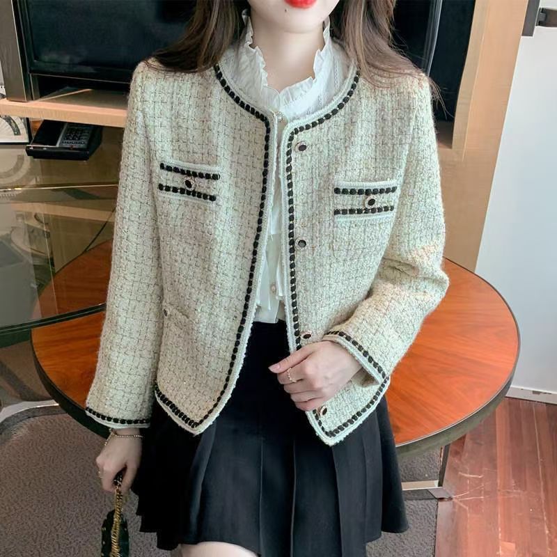 Coarse flower cardigan autumn coat for women