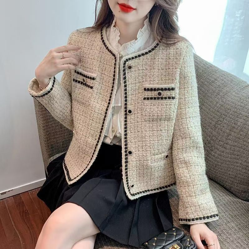 Coarse flower cardigan autumn coat for women