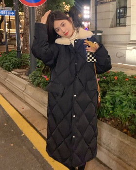 Long quilted coat Korean style cotton coat for women