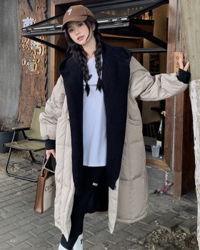 Long Korean style winter cotton coat down thick coat