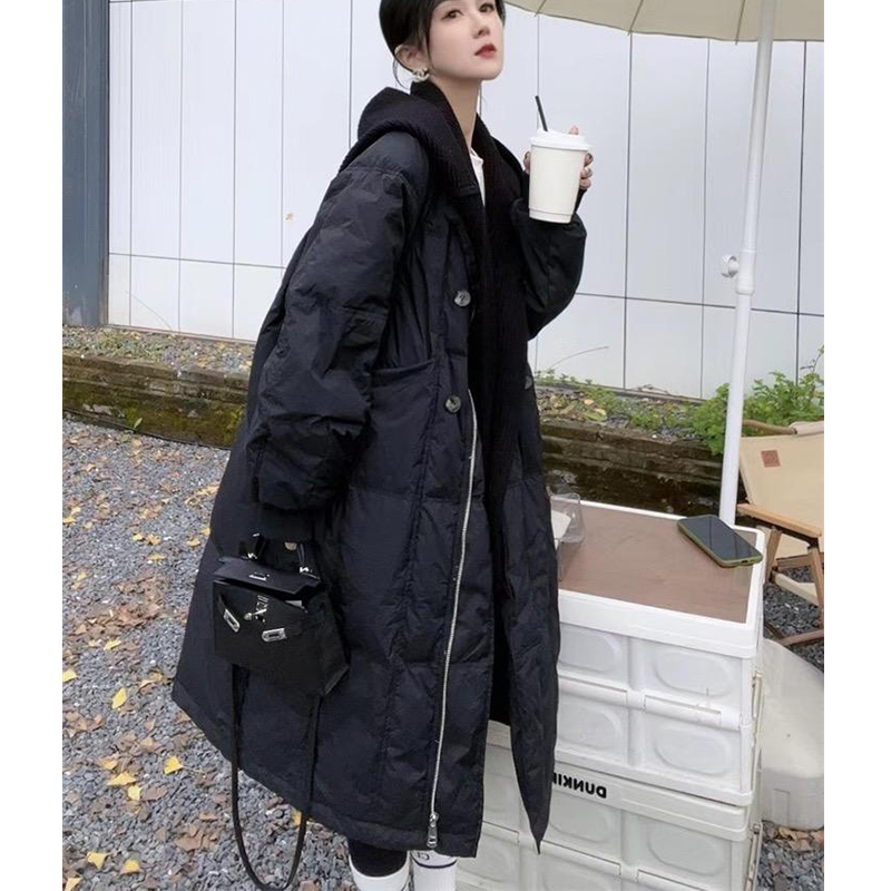 Long Korean style winter cotton coat down thick coat