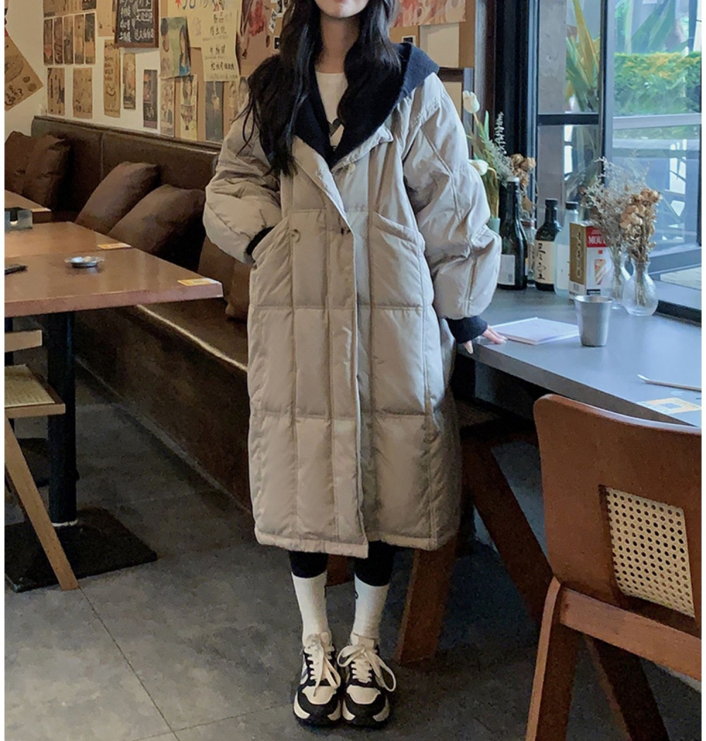 Long Korean style winter cotton coat down thick coat