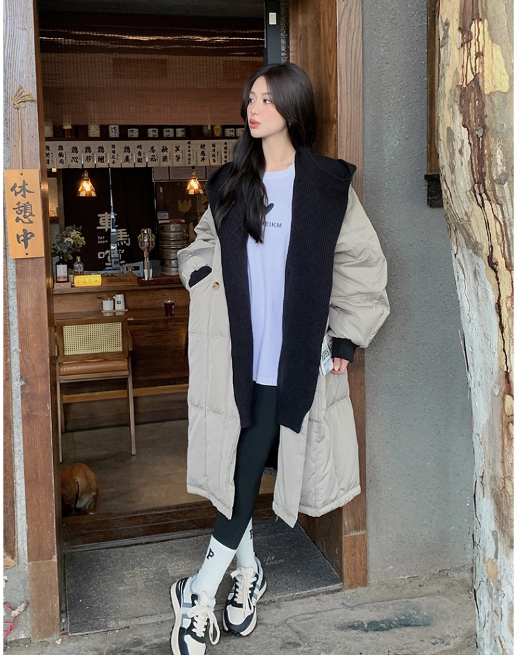 Long Korean style winter cotton coat down thick coat