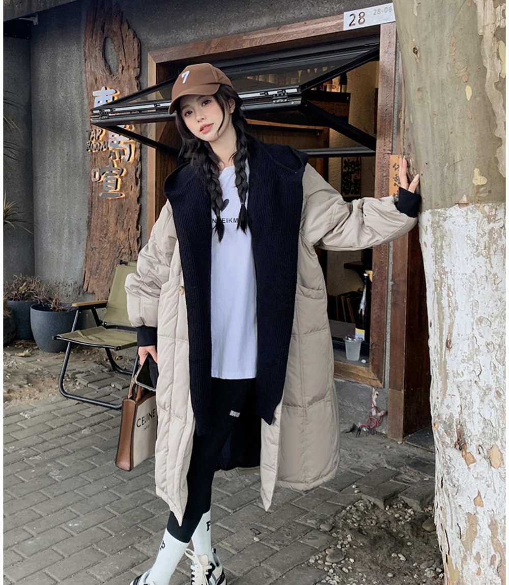 Long Korean style winter cotton coat down thick coat