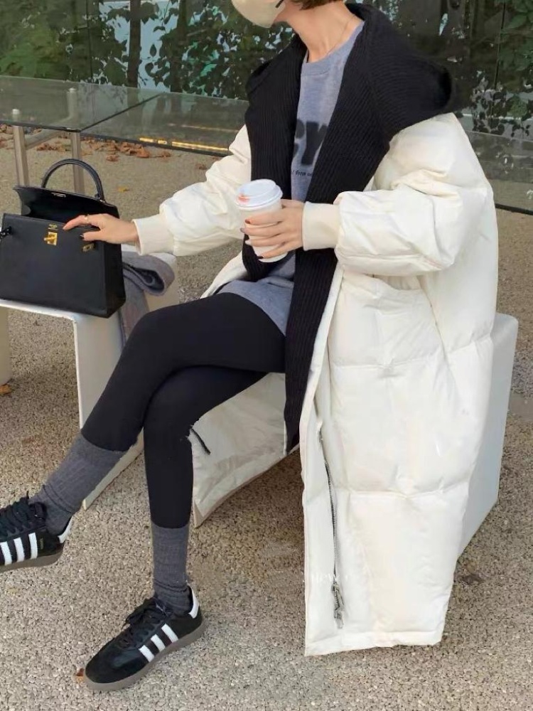 Long Korean style winter cotton coat down thick coat