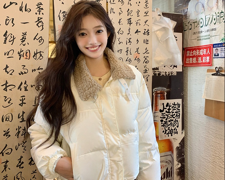 Thick thermal down cotton coat winter small fellow coat