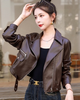 Autumn PU leather coat Casual coat