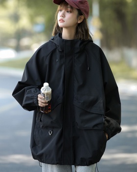 Outdoor sports waterproof loose jacket windproof autumn doll shirt