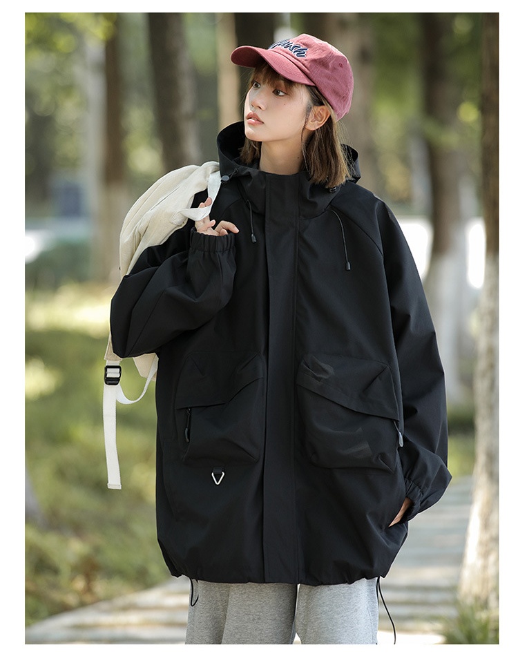 Outdoor sports waterproof loose jacket windproof autumn doll shirt