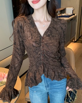 Long sleeve shirt bottoming shirt for women