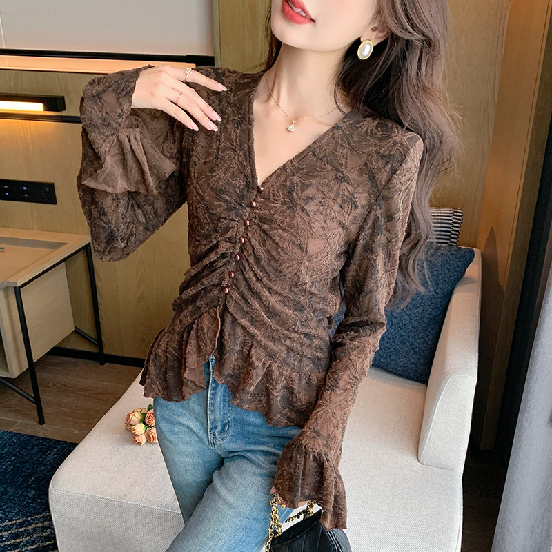 Long sleeve shirt bottoming shirt for women