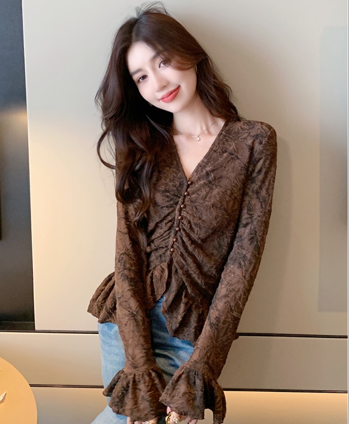 Long sleeve shirt bottoming shirt for women