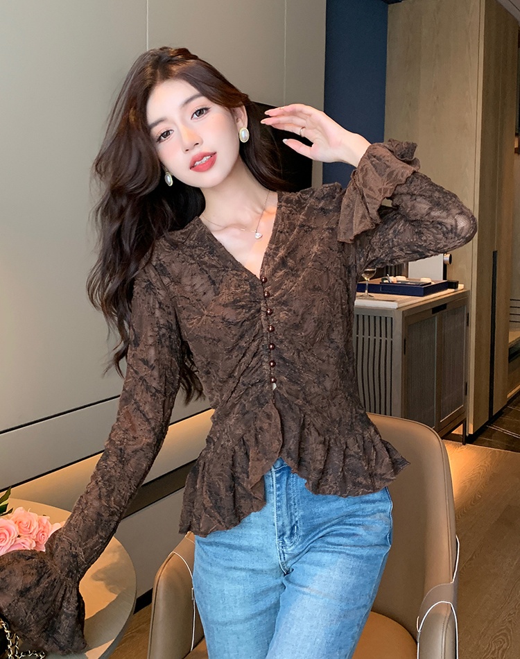 Long sleeve shirt bottoming shirt for women