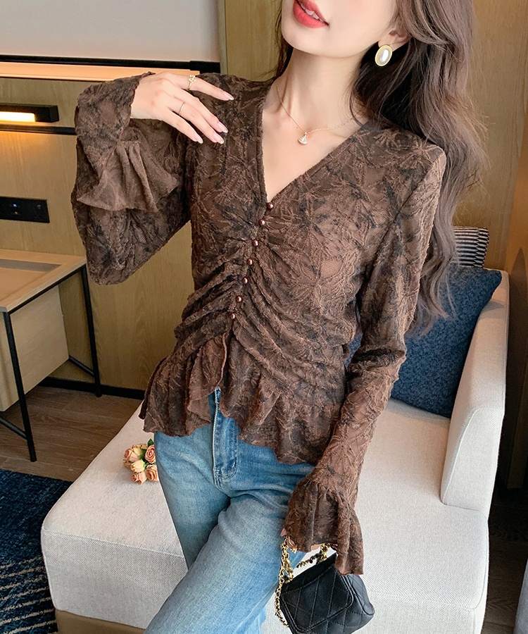 Long sleeve shirt bottoming shirt for women