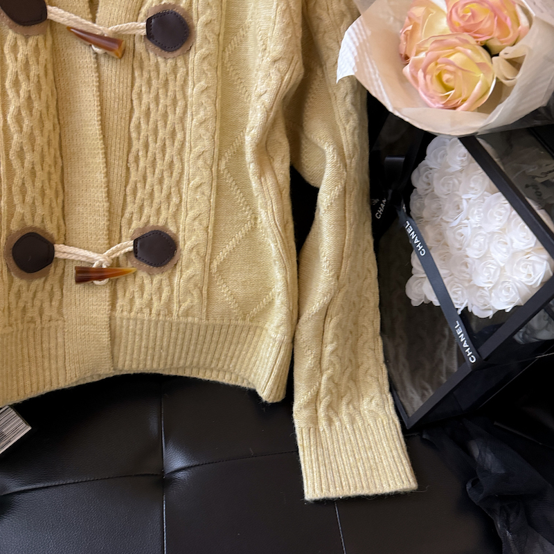 Pocket all-match cardigan knitted fashion coat