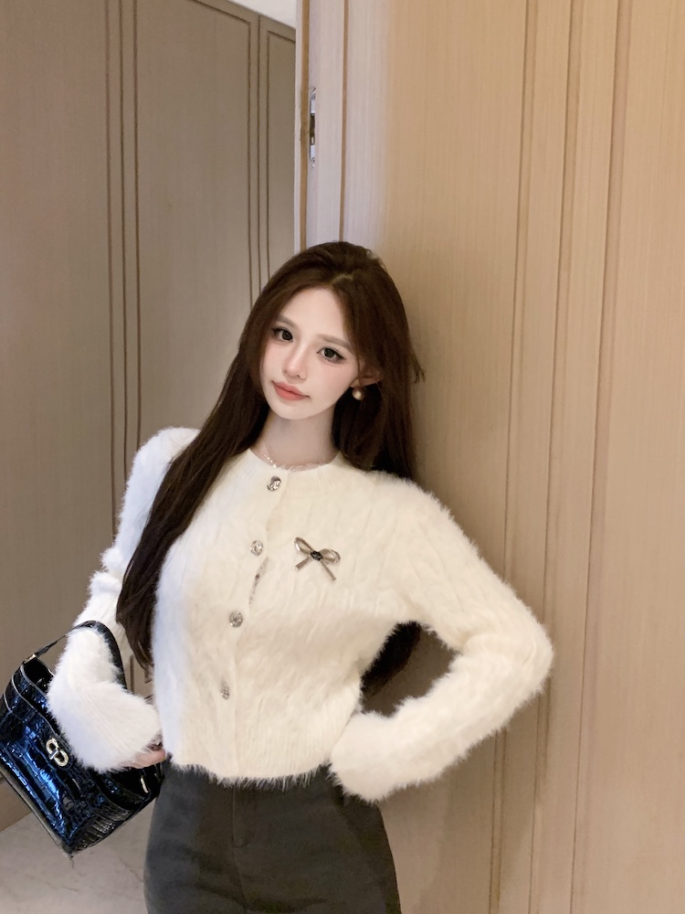 Autumn and winter knitted tops hippocampal hair sweater