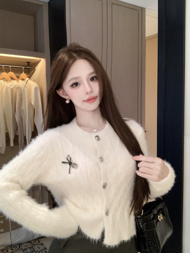 Autumn and winter knitted tops hippocampal hair sweater