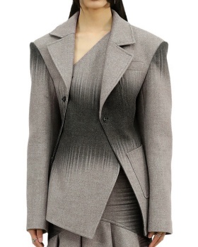 Pseudo-two business suit woolen coat for women