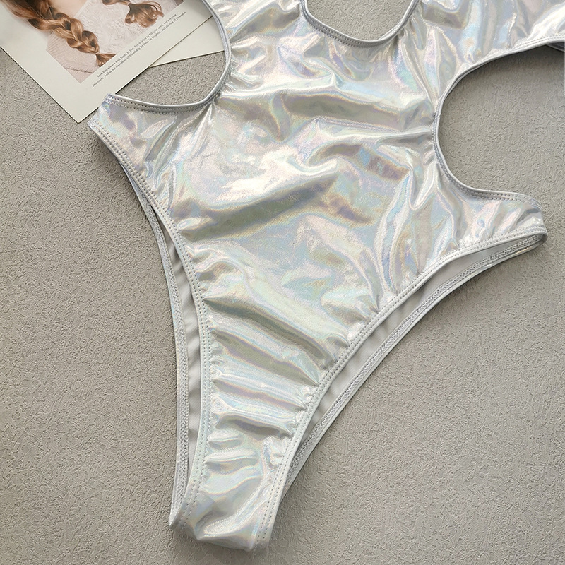 Integrated bandage glossy European style swimwear