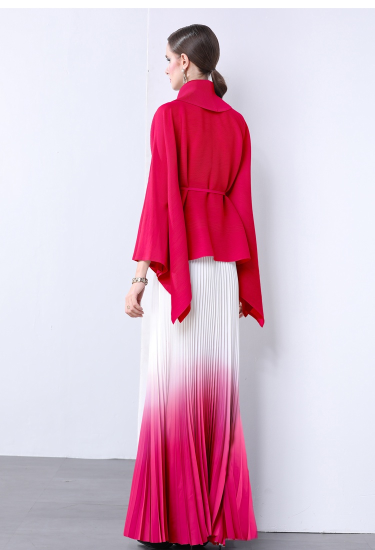 Blooming frenum pleated skirt gradient Pleats Please jacket