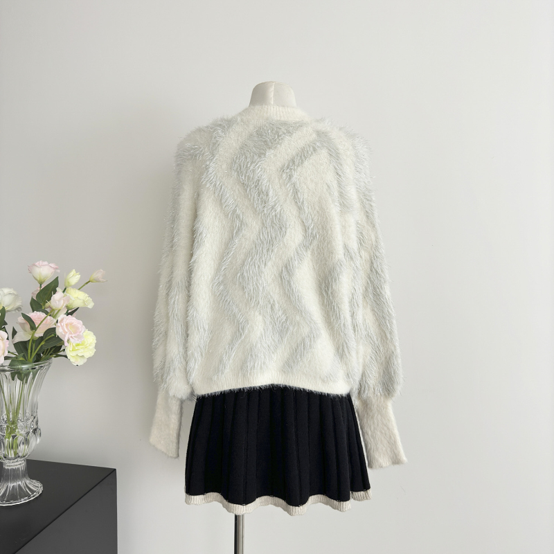 Lazy ladies sweater temperament knitted cardigan