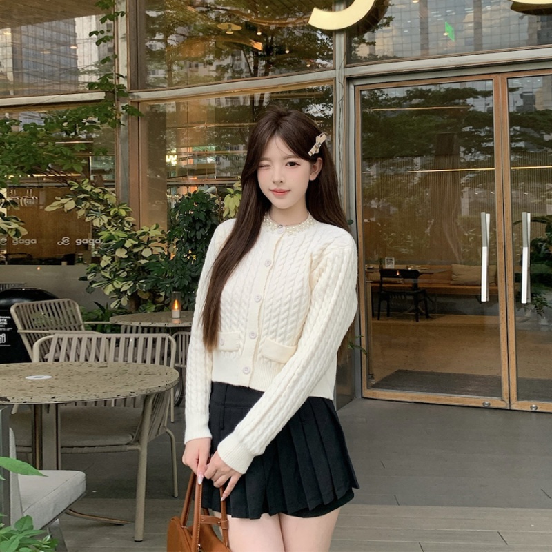 France style wool tops knitted cardigan for women