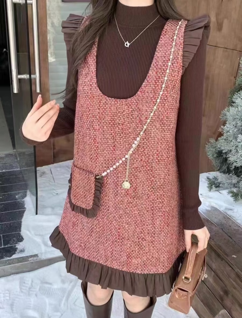 Fashion sweater chanelstyle waistcoat 2pcs set for women